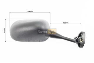 Дзеркала к-кт на мотоцикл "прямокутні" під два болта, чорний (без болтів)