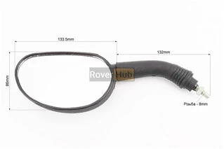 Дзеркало (праве) "ОВАЛ" чорне, м8