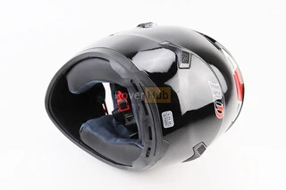 Шлем интеграл, закрытый+очки BLD-М61 S (55-56см), ЧЕРНЫЙ глянец