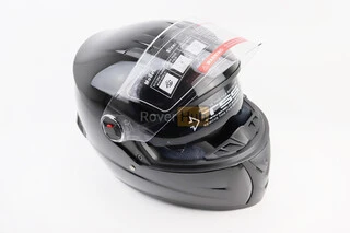 Шлем интеграл, закрытый+очки BLD-М61 М (57-58см), ЧЕРНЫЙ глянец