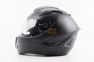 Шолом інтеграл, закритий+відкидні окуляри ZS-806F Solid M, ЧОРНИЙ мат