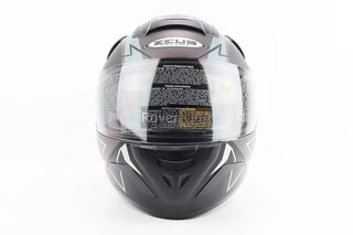 Шолом інтеграл, закритий+відкидні окуляри ZS-806F Solid M, ЧОРНИЙ мат з малюнком