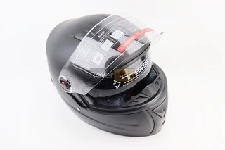 Шлем интеграл, закрытый+очки BLD-М61 S (55-56см), ЧЕРНЫЙ матовый