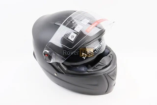 Шлем интеграл, закрытый+очки BLD-М61 М (57-58см), ЧЕРНЫЙ матовый