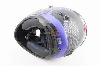 Шлем интеграл, закрытый+очки BLD-М61 S (55-56см), ЧЕРНО-СИНИЙ