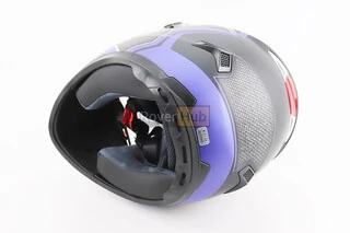 Шлем интеграл, закрытый+очки BLD-М61 М (57-58см), ЧЕРНО-СИНИЙ