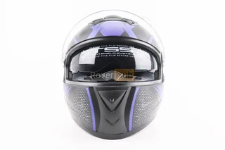 Шлем интеграл, закрытый+очки BLD-М61 М (57-58см), ЧЕРНО-СИНИЙ