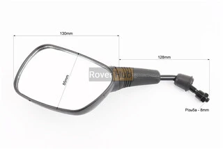 Зеркало (правое) КВАДРАТ- черное , м8