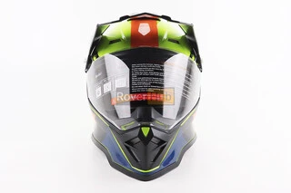 Шлем кроссовый/эндуро/АТV со стеклом BLD-819-7 L (59-60см), ЧЕРНЫЙ/ЖЕЛТО-ОРАНЖЕВЫЙ