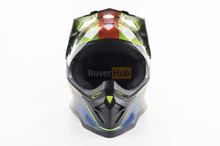 Шлем кроссовый/эндуро/АТV со стеклом BLD-819-7 L (59-60см), ЧЕРНЫЙ/ЖЕЛТО-ОРАНЖЕВЫЙ