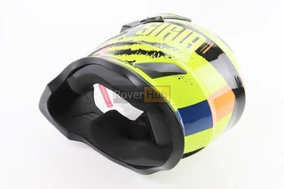 Шлем кроссовый/эндуро/АТV со стеклом BLD-819-7 М (57-58см), ЧЕРНЫЙ/ЖЕЛТО-ОРАНЖЕВЫЙ