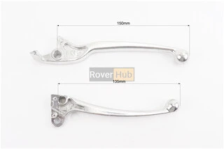 Важіль гальма лівий, правий к-кт 2шт (правий з "язичком"), хром