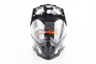 Шлем кроссовый/эндуро/АТV со стеклом BLD-819-7 S (55-56см),  ЧЕРНЫЙ/СЕРО-СИНИЙ
