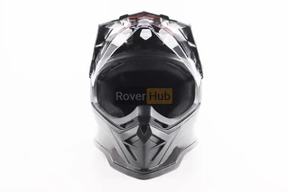 Шлем кроссовый/эндуро/АТV со стеклом BLD-819-7 L (59-60см), ЧЕРНЫЙ глянец