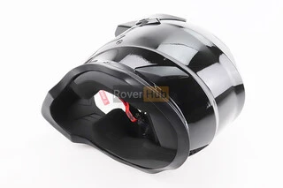 Шлем кроссовый/эндуро/АТV со стеклом BLD-819-7 S (55-56см), ЧЕРНЫЙ глянец