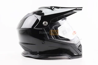 Шлем кроссовый/эндуро/АТV со стеклом BLD-819-7 S (55-56см), ЧЕРНЫЙ глянец