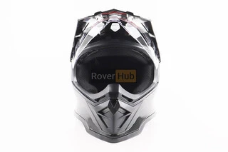 Шлем кроссовый/эндуро/АТV со стеклом BLD-819-7 S (55-56см), ЧЕРНЫЙ глянец