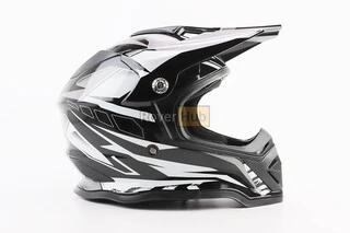 Шлем кроссовый/эндуро/АТV BLD-819-7 L (59-60см), ЧЕРНО-БЕЛЫЙ