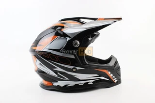 Шлем кроссовый/эндуро/АТV BLD-819-7 S (55-56см), ЧЕРНО-ОРАНЖЕВЫЙ