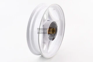 Диск колісний передній Honda DIO бараб. гальма (сталевий), БІЛИЙ