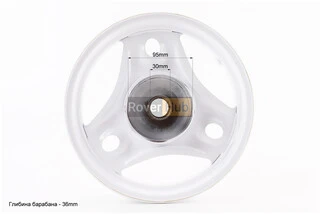 Диск колісний передній Honda DIO бараб. гальма (сталевий), БІЛИЙ