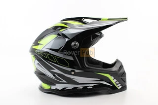 Шлем кроссовый/эндуро/АТV BLD-819-7 S (55-56см), ЧЕРНЫЙ/НЕОНОВО-ЖЕЛТЫЙ