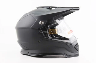 Шлем кроссовый/эндуро/АТV со стеклом BLD-819-7 S (55-56см), ЧЕРНЫЙ матовый