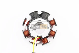 Статор магнето (генератора) (8 катушек разъем "мама 2 + 2") высота 28мм, тип 1
