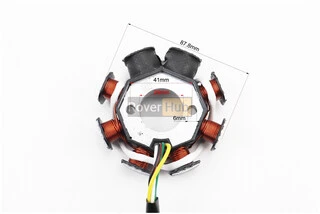 Статор магнето (генератора) (8 котушок роз'єм "мама 3 + 2") висота 28мм