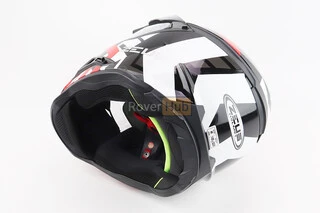 Шолом кросовий/ендуро/АТV SOLID ZS-913 M, ЧОРНИЙ з чевоно - білим