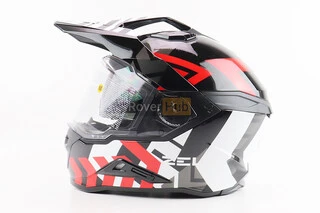 Шолом кросовий/ендуро/АТV SOLID ZS-913 M, ЧОРНИЙ з чевоно - білим