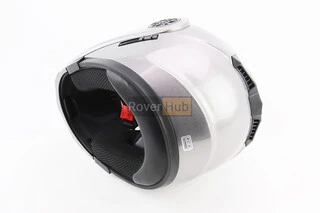 Шлем модуляр, закрытый с откидным подбородком+откидные очки BLD-159 М (57-58см), СЕРЫЙ глянец