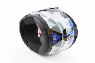 Шолом модуляр, закритий з відкидним підборіддям+відкидні окуляри BLD-159 М (57-58см), ЧОРНО-СИНІЙ