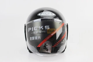 Шолом відкритий АТ-666, ЧОРНИЙ (можливі дефекти фарбування)