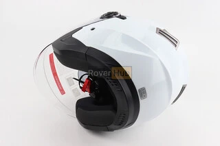 Шолом відкритий+відкидні окуляри BLD-708 S (55-56см), БІЛИЙ глянець