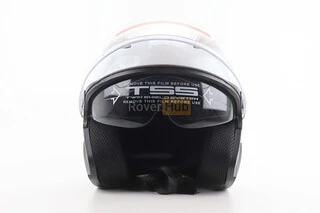 Шолом відкритий+відкидні окуляри BLD-708 S (55-56см), БІЛИЙ глянець