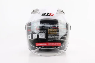 Шолом відкритий+відкидні окуляри BLD-708 М (57-58см), БІЛИЙ глянець