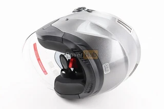 Шолом відкритий+відкидні окуляри BLD-708 S (55-56см), СІРИЙ глянець