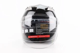 Шолом відкритий+відкидні окуляри BLD-708 М (57-58см), ЧОРНО-СИНІЙ "Bulldog"