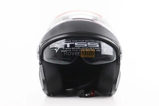 Шолом відкритий+відкидні окуляри BLD-708 S (55-56см), ЧОРНИЙ матовий