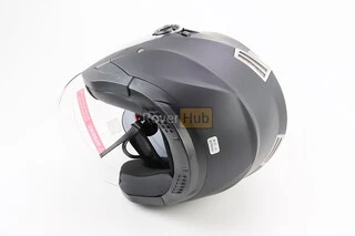 Шолом відкритий+відкидні окуляри BLD-708 М (57-58см), ЧОРНИЙ матовий