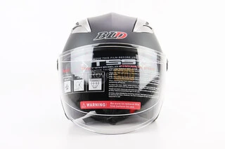 Шолом відкритий+відкидні окуляри BLD-708 М (57-58см), ЧОРНИЙ матовий