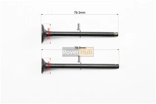 Клапан впускний, випускний (НЕМАГНІТНИЙ) к-кт Honda AF-61/62 (d = 20 / 16мм; h = 78,9мм)