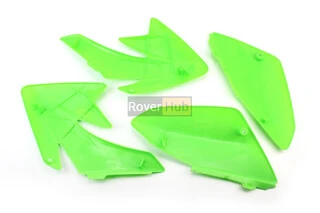 Пластик - ВЕСЬ к-кт деталей - 7од. ЗЕЛЕНИЙ, Honda CRF70/KAYO CRAZY CAT 140cc/GEON X-PIT