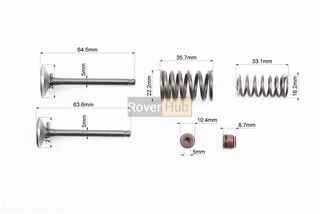 Клапан впуск., вып. полный к-кт (клапан, сальник, пружина, сухарь) 150cc
