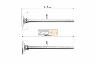 Клапан впускний (d=27; h=81,5), випускний (d=23; h=80,5) к-кт 125cc Keeway