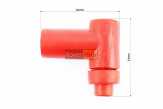 Ковпачок свічки "люлька" 90град ЧЕРВОНИЙ "силікон" малий