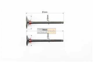Клапан впускний (d=29; h=80,5), випускний (d=24; h=79) к-кт 150cc Keeway