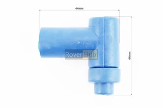 Ковпачок свічки "люлька" 90град СИНІЙ "силікон" малий, Тип 1