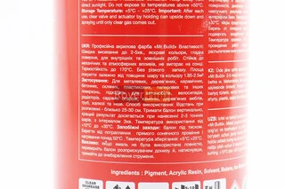 Фарба акрилова №20 "ЧОРНИЙ МАТОВИЙ", Аерозоль 400ml